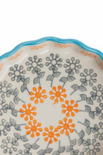 Orange and Grey Floral Tartelette Dish