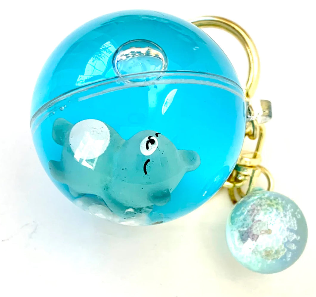 Sleeping Animal Ball Key Charm