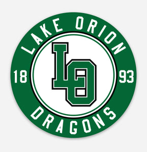 Circular Lake Orion Sticker