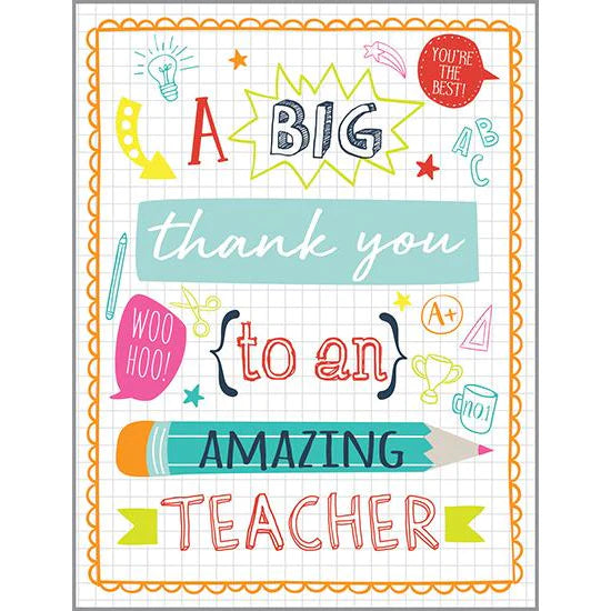 Teacher Thank You Greeting Card (Gina B Designs)