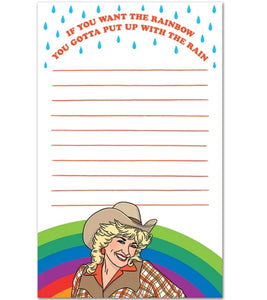 Dolly Parton Cowgirl Rainbow Notepad