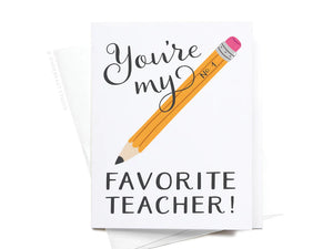You’re My No. 1 Favorite Teacher Greeting Card (Onderkast)