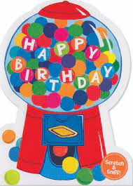 Bubblegum Machine Birthday Card