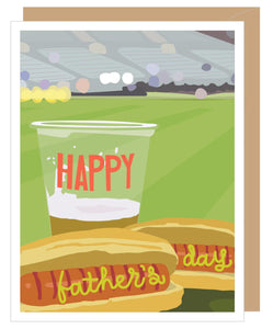 Stadium Beer & Hot Dogs Father’s Day Card
