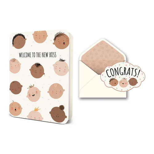 Welcome To The New Boss Deluxe Greeting Card
