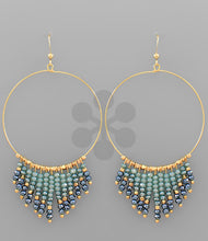 Bead Tassel Circle Earrings