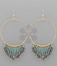 Bead Tassel Circle Earrings