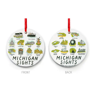 Michigan Sights Ceramic Ornament
