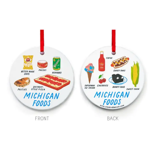 Michigan Foods Ceramic Ornament