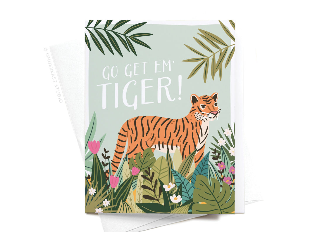 Go Get ‘Em, Tiger Greeting Card (onderkast)