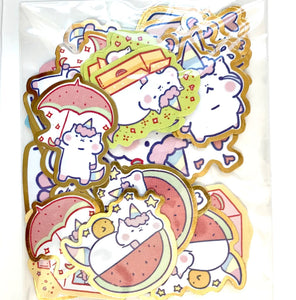 Unicorn Boba Sticker Bag