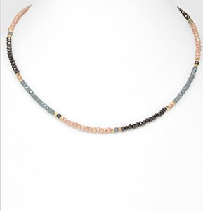 Glass Bead Choker Necklace
