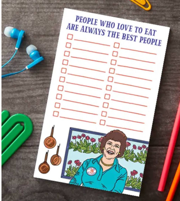 Julia Child Grocery List Notepad