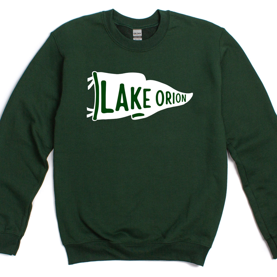 Lake Orion Pendant Crewneck Sweatshirt Green