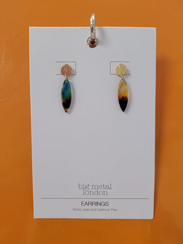 Sophia Small Metal and Resin Dangle Earrings