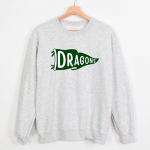 Lake Orion Dragons Pendant Crewneck Sweatshirt Gray