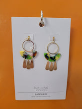 Erica Statement Geo Metal and Resin Dangle Earrings
