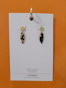 Sophia Small Metal and Resin Dangle Earrings