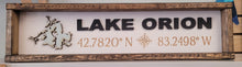 Lake Orion Coordinates Wooden Art Sign