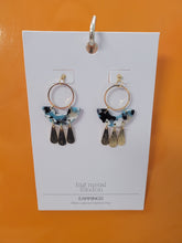Erica Statement Geo Metal and Resin Dangle Earrings