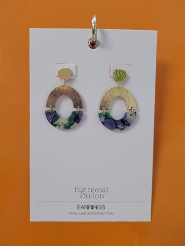 Hortense Statement Resin and Metal Earrings