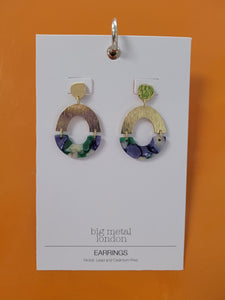 Hortense Statement Resin and Metal Earrings