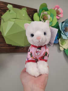 White Cat Mini PJ Soft Douglas Plush