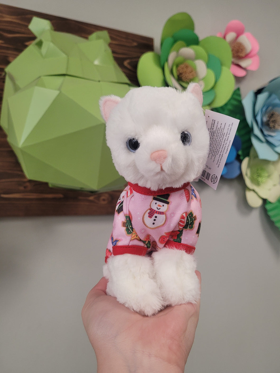 White Cat Mini PJ Soft Douglas Plush