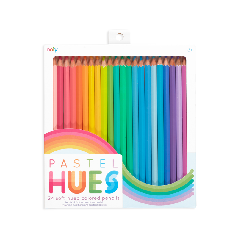 Pastel Hues Colored Pencils - Set of 24