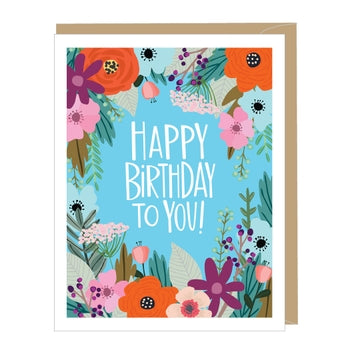 Floral Happy Birthday to You Greeting Card (Apartment)