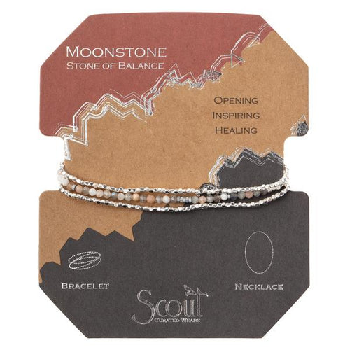 Delicate Moonstone Stone of Balance Bracelet/Necklace