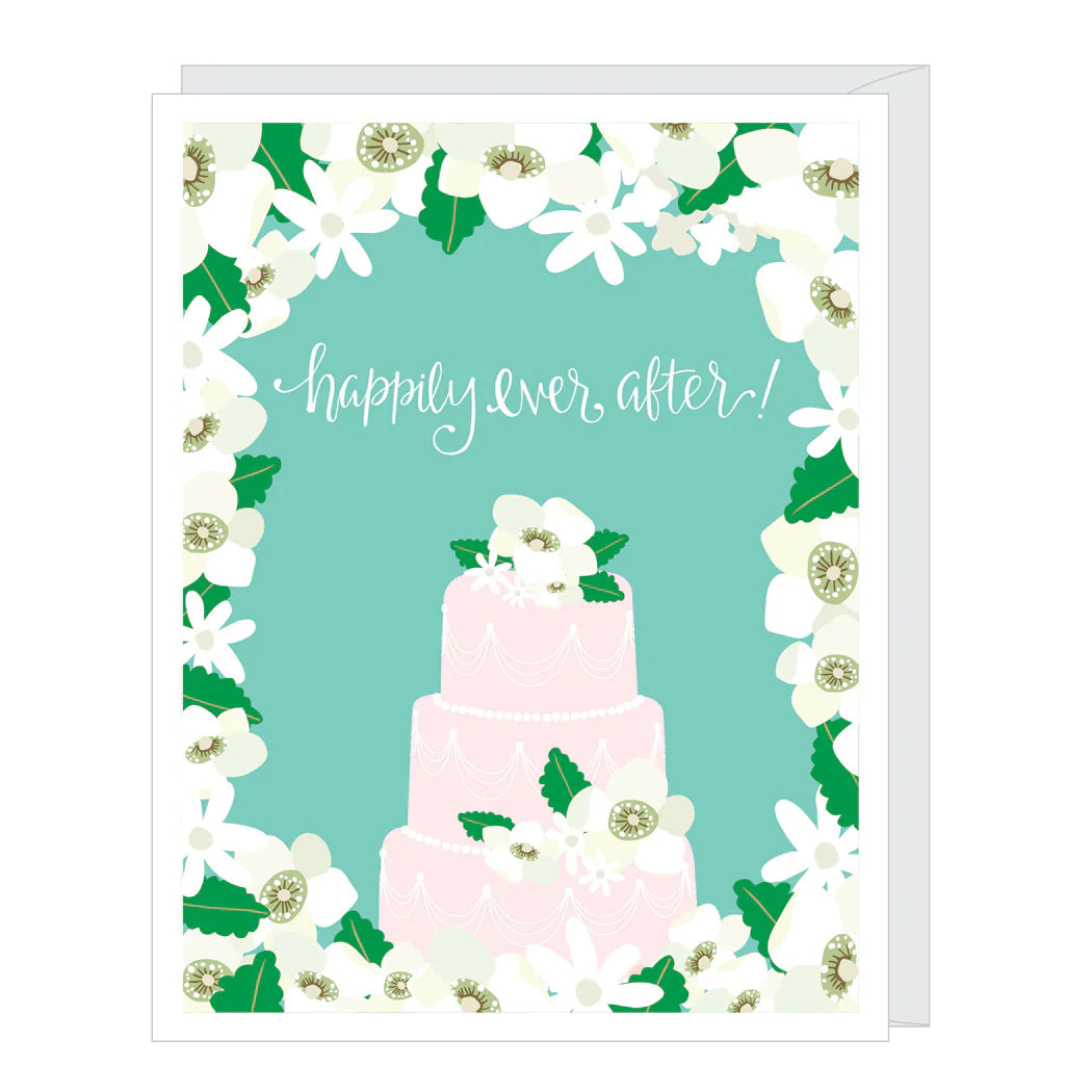 Happily Ever After Wedding Cake Greeting Card (Apartment)