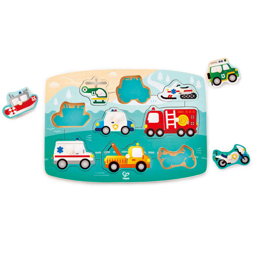 Emergency Vehicle Peg Puzzle