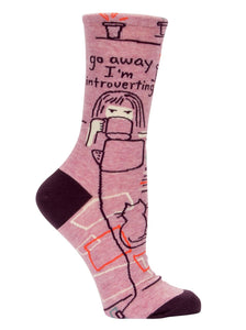 Go Away I'm Introverting Women's Crew Socks