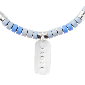 Howlite and Silver Stone Intention Charm Bracelet