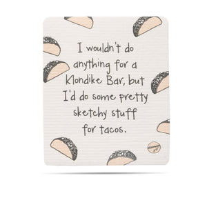 Klondike Bar Taco Swedish Dishcloth