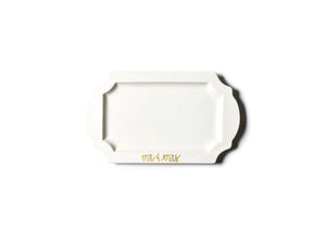 Happy Everything White Mr. and Mrs. Traditional Tray