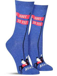 I Have To Pee Again Socks Women's Crew