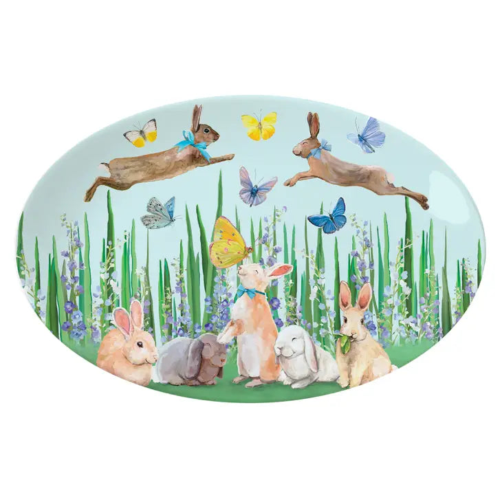 Springtime Bunnies Platter