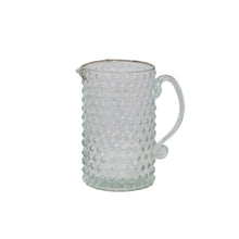 Hand-Blown Glass Hobnail Pitcher 42 oz