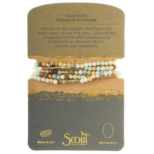 Amazonite Stone of Courage Wrap/Necklace