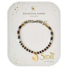 Dalmatian Jasper and Gold Stone Intention Charm Bracelet
