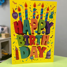 Happy Birthday Lettering Party Card