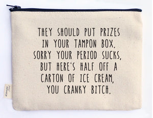 Tampon Box Prizes Zipper Pouch