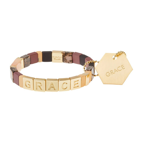 Empower Bracelet - GRACE Gold/Rhodonite/Rose Quartz