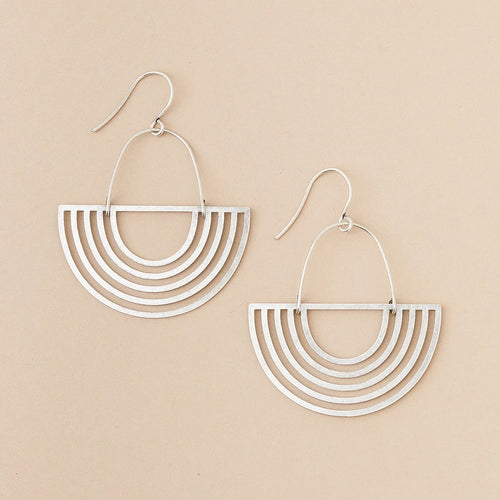 Sterling Silver Solar Ray Earrings