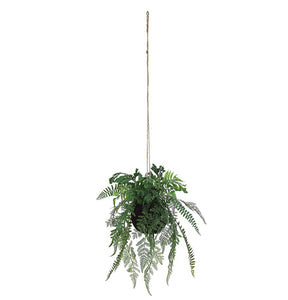 artificial fern hanging plants Artificial Hanging Fern – Green Hippo Gifts