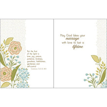Gold Wedding Flowers with Scripture Greeting Card (Gina B Designs)