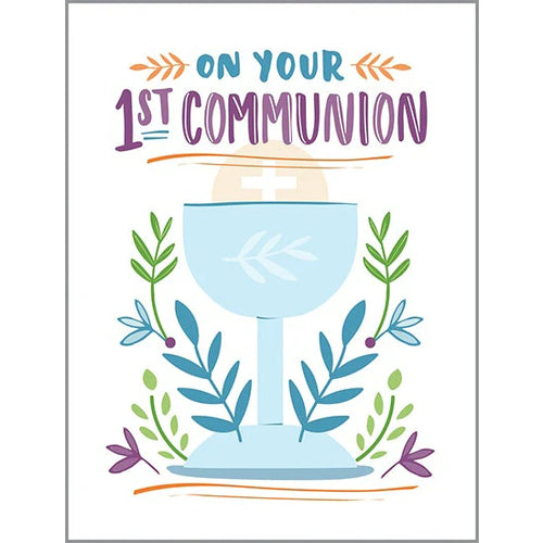 1st Communion Greeting Card With Scripture (Gina B Designs)