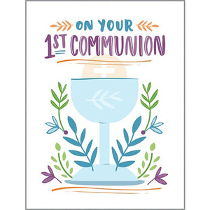 1st Communion Greeting Card With Scripture (Gina B Designs)